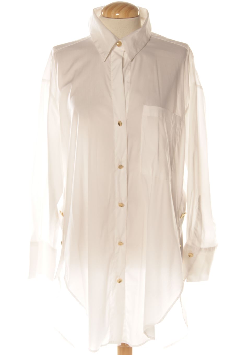 Robe casual Zara de la taille XS, de couleur blanc