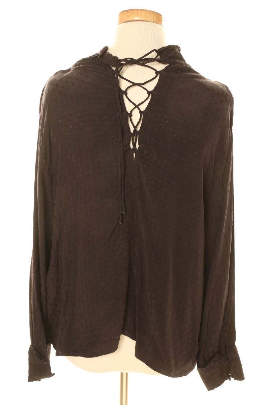Blouse à manches longues Zara de la taille XS, de couleur noir