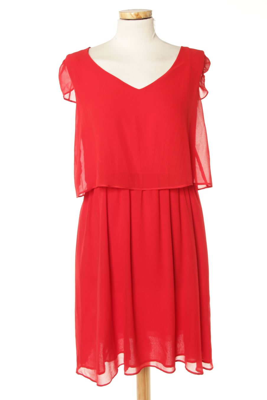 Robe casual Naf Naf de la taille 42, de couleur rouge