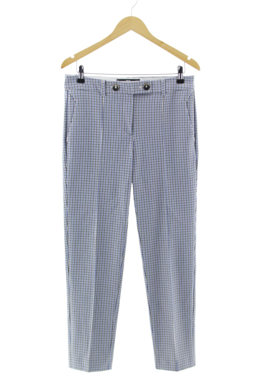 Pantalón de Mango de la talla 38, de color cuadros