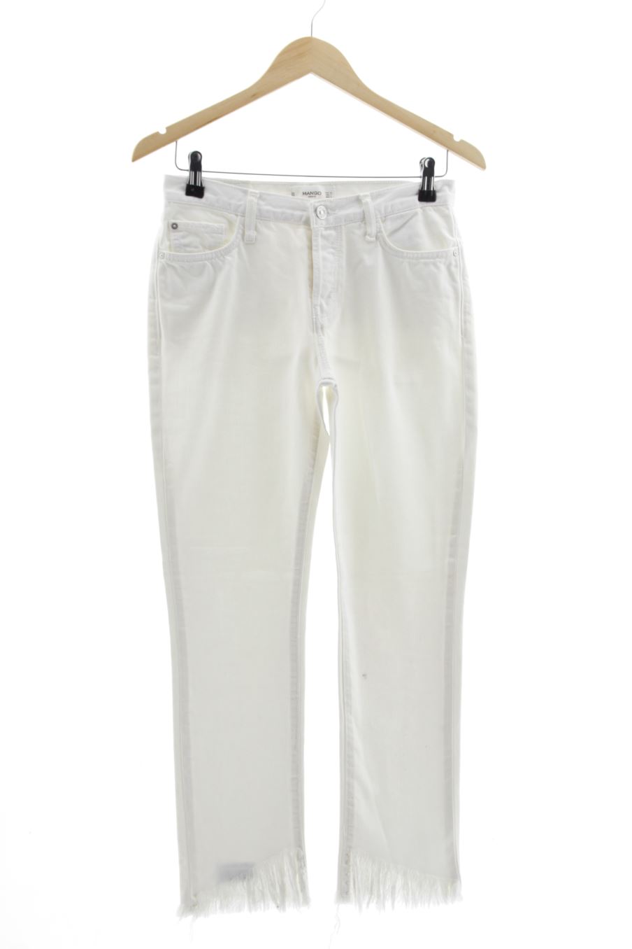 Vaquero de Mango de la talla 32, de color blanco de ropa vaquera