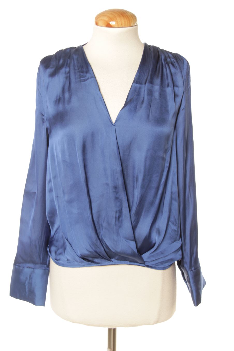 Blusa de manga larga de Mango de la talla XXS de color azul