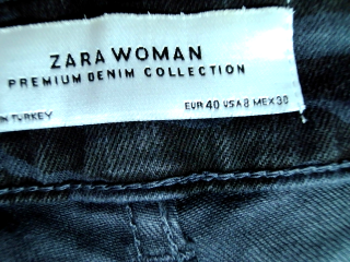 Vaquero de Zara de la talla 40, de color animal print de ropa vaquera