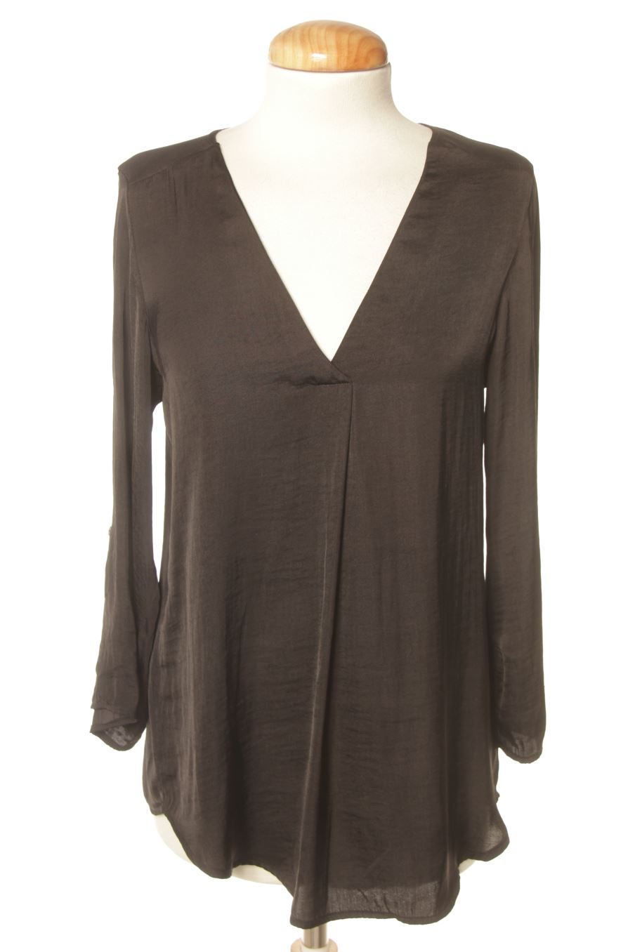 Blouse à manches longues Stradivarius de la taille S, de couleur noir