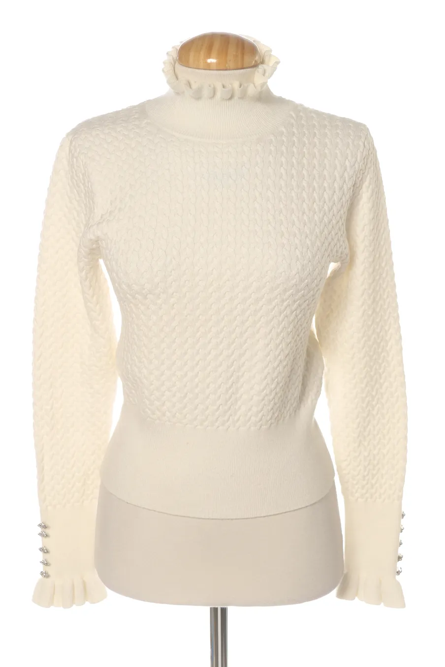 Jersey de Zara de la talla M, de color blanco