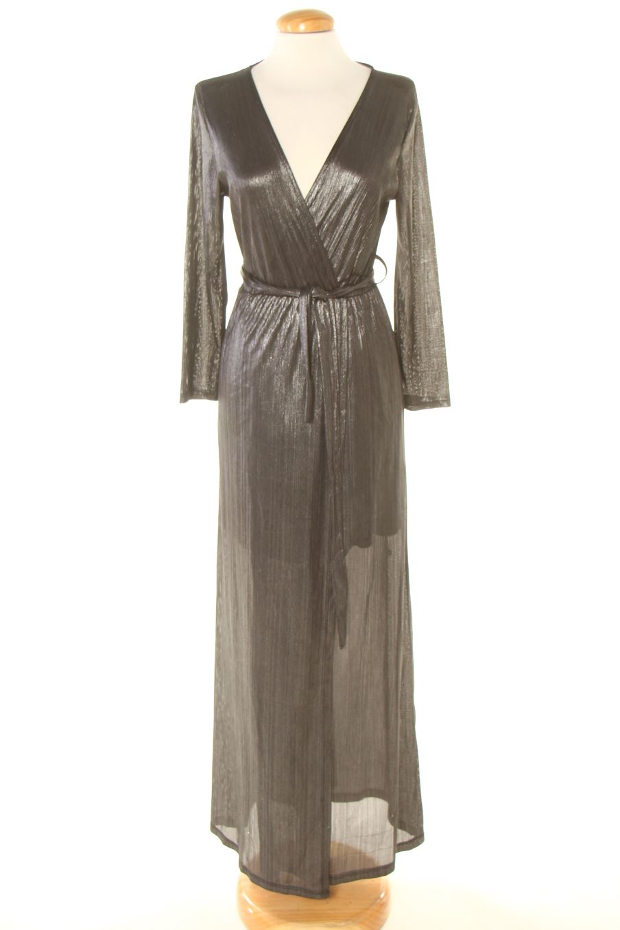 Vestido elegante de Made in italy de la talla S, de color gris