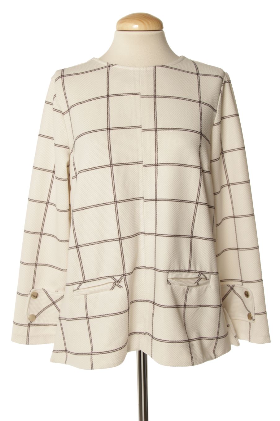 Blusa de manga larga de Sfera de la talla XL, de color cuadros