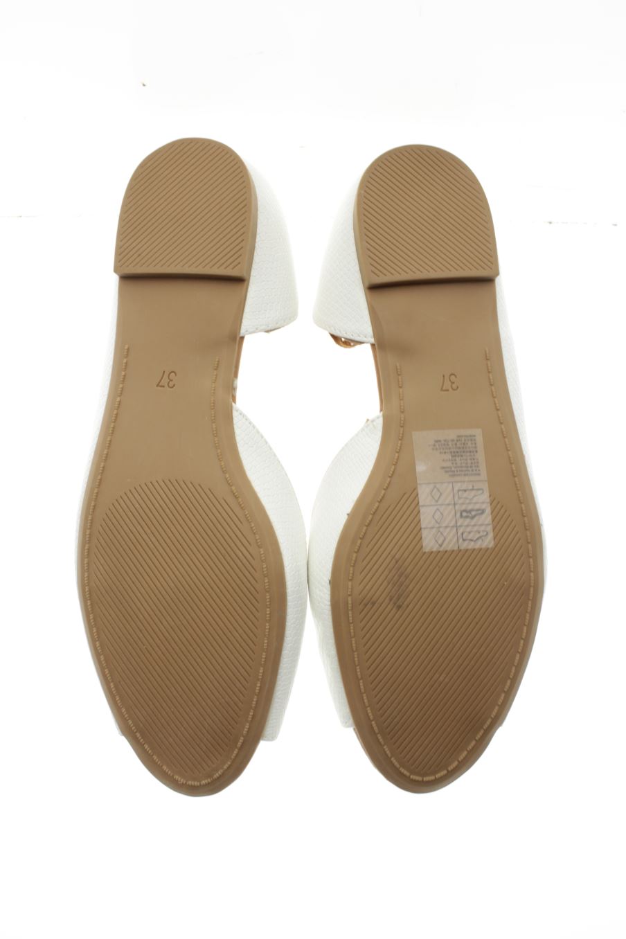 Sandalias planas de H&M de la talla 37, de color blanco de