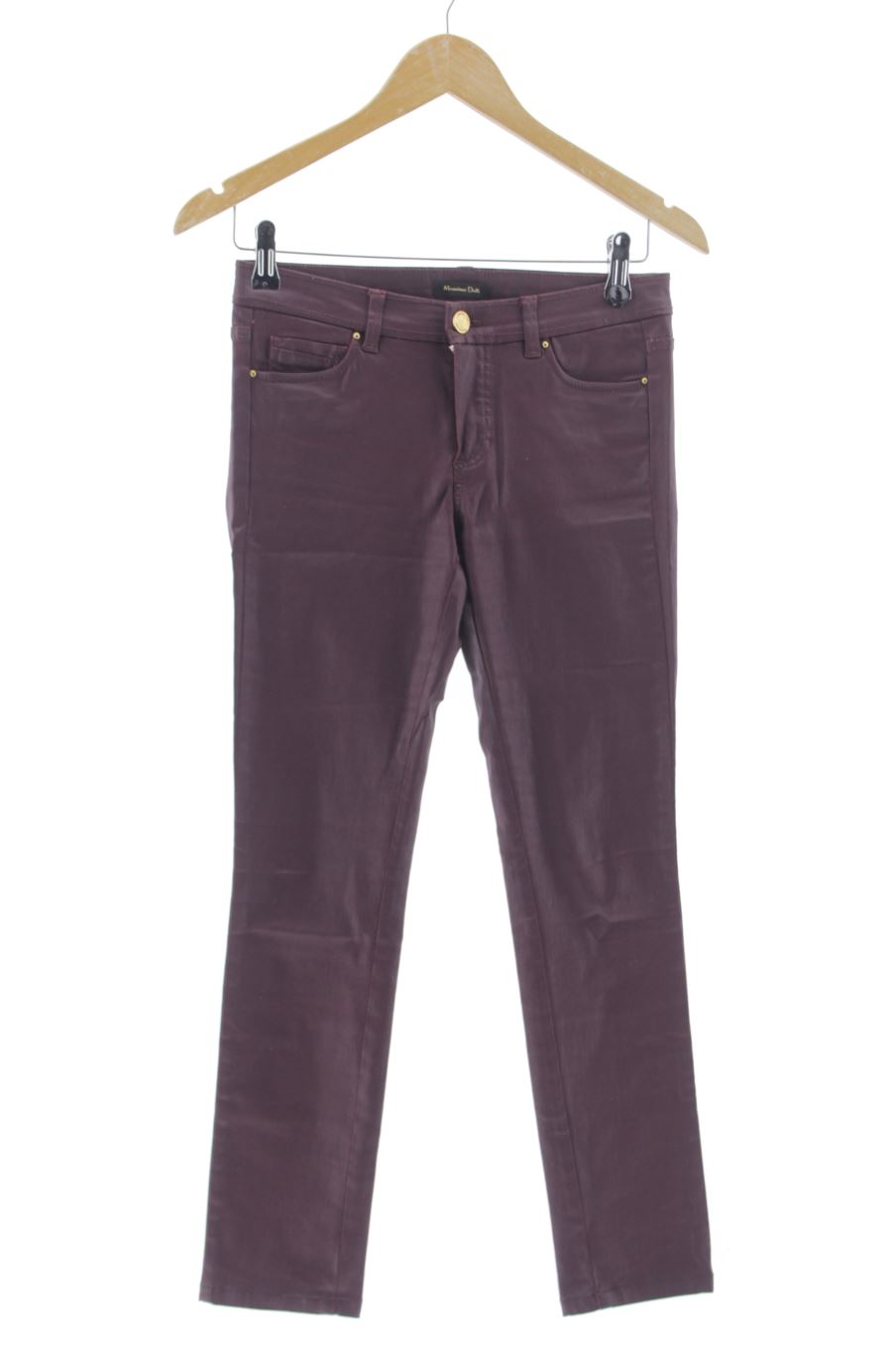 Jeans Massimo Dutti de la taille 34, de couleur bordeaux de denim
