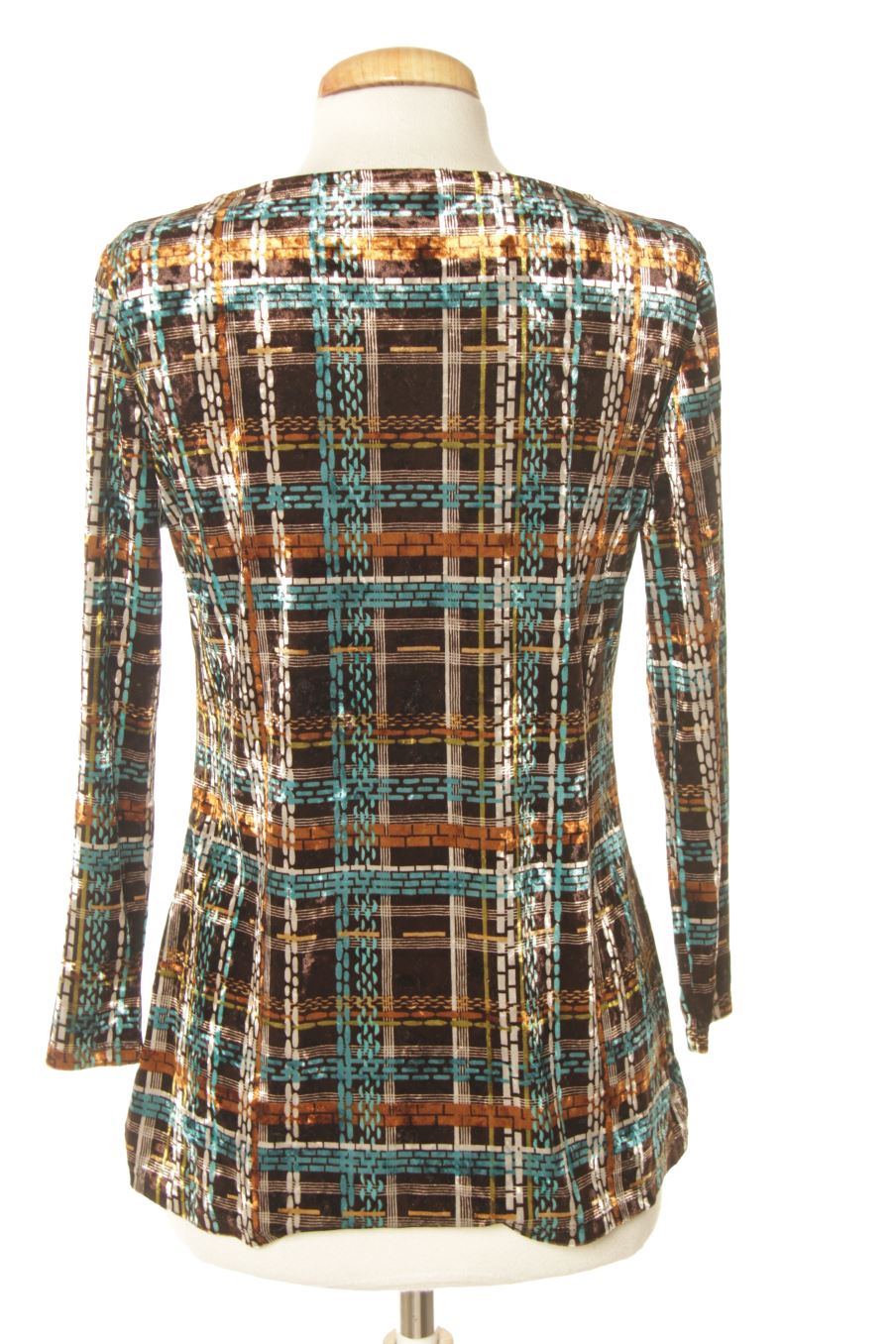 Camiseta manga larga de Zermatt de la talla 40, de color estampado de terciopelo