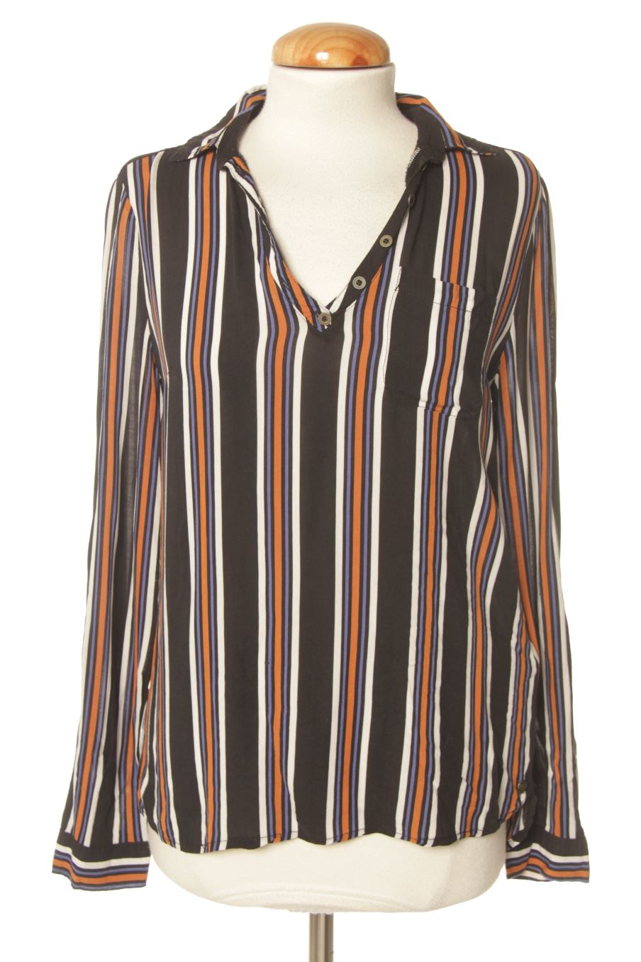 Langärmelige Bluse von BONOBO Größe S, Farbe Gestreift, für