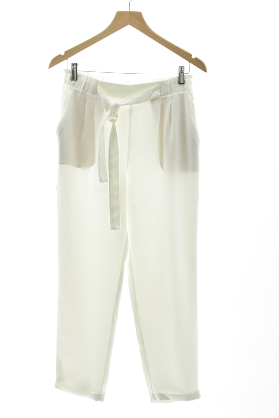 Pantaloni de Stradivarius de la talla L, de color bianco