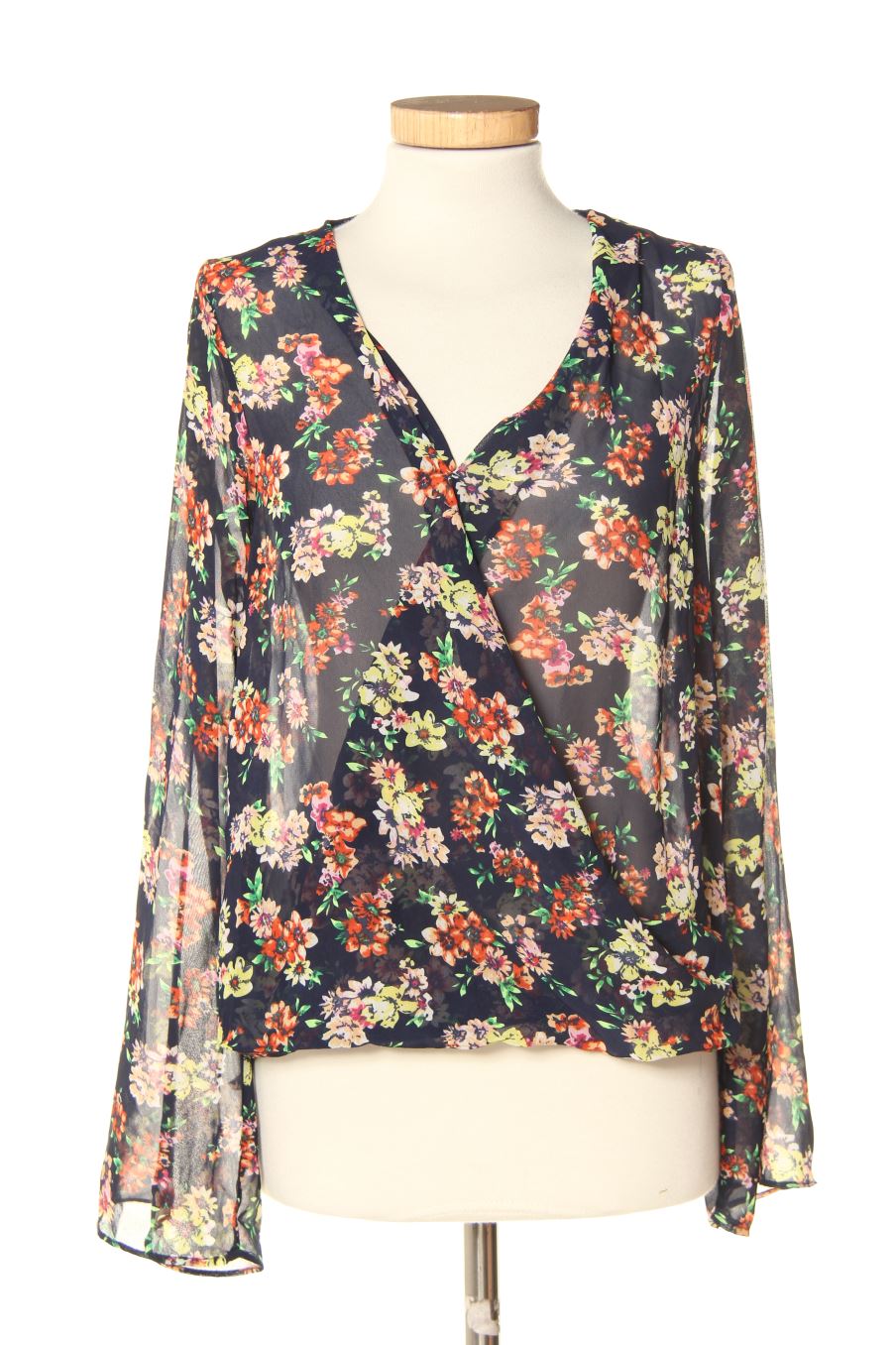 Blouse à manches longues cotton candy de la taille S, de couleur fleurs