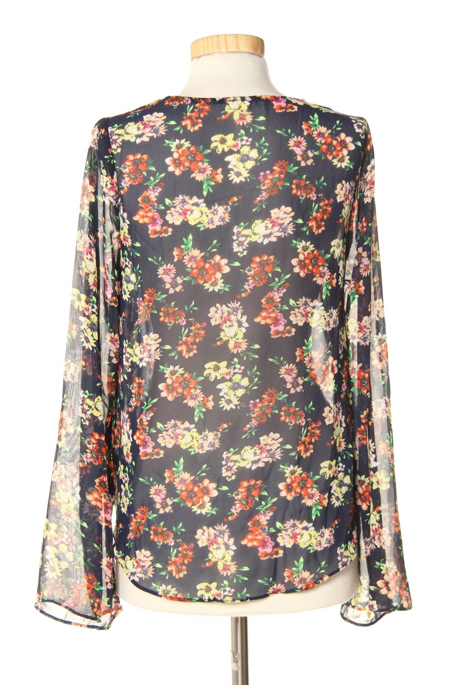 Blouse à manches longues cotton candy de la taille S, de couleur fleurs