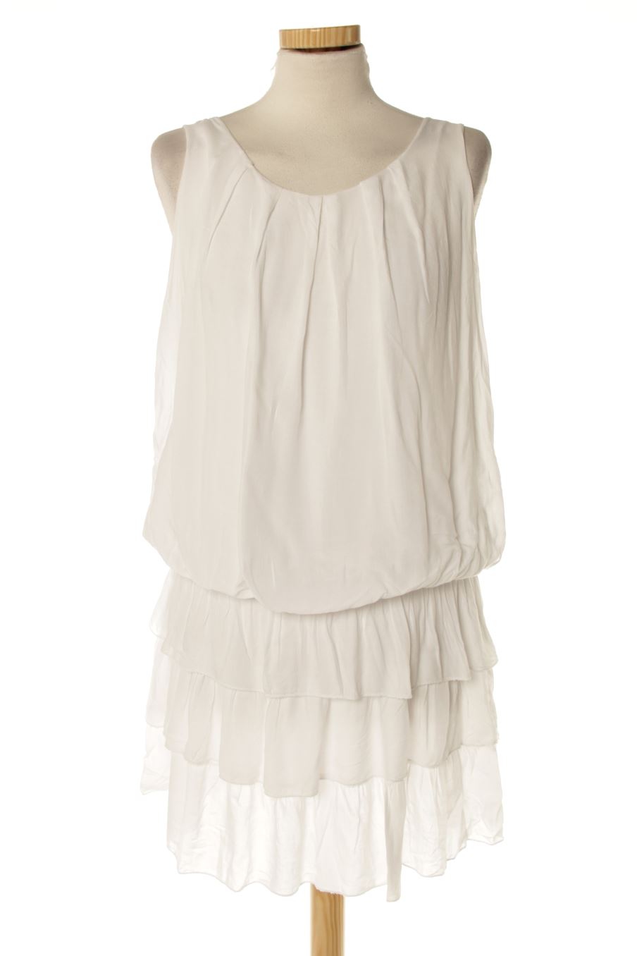Vestido casual de Made in italy de la talla M, de color blanco