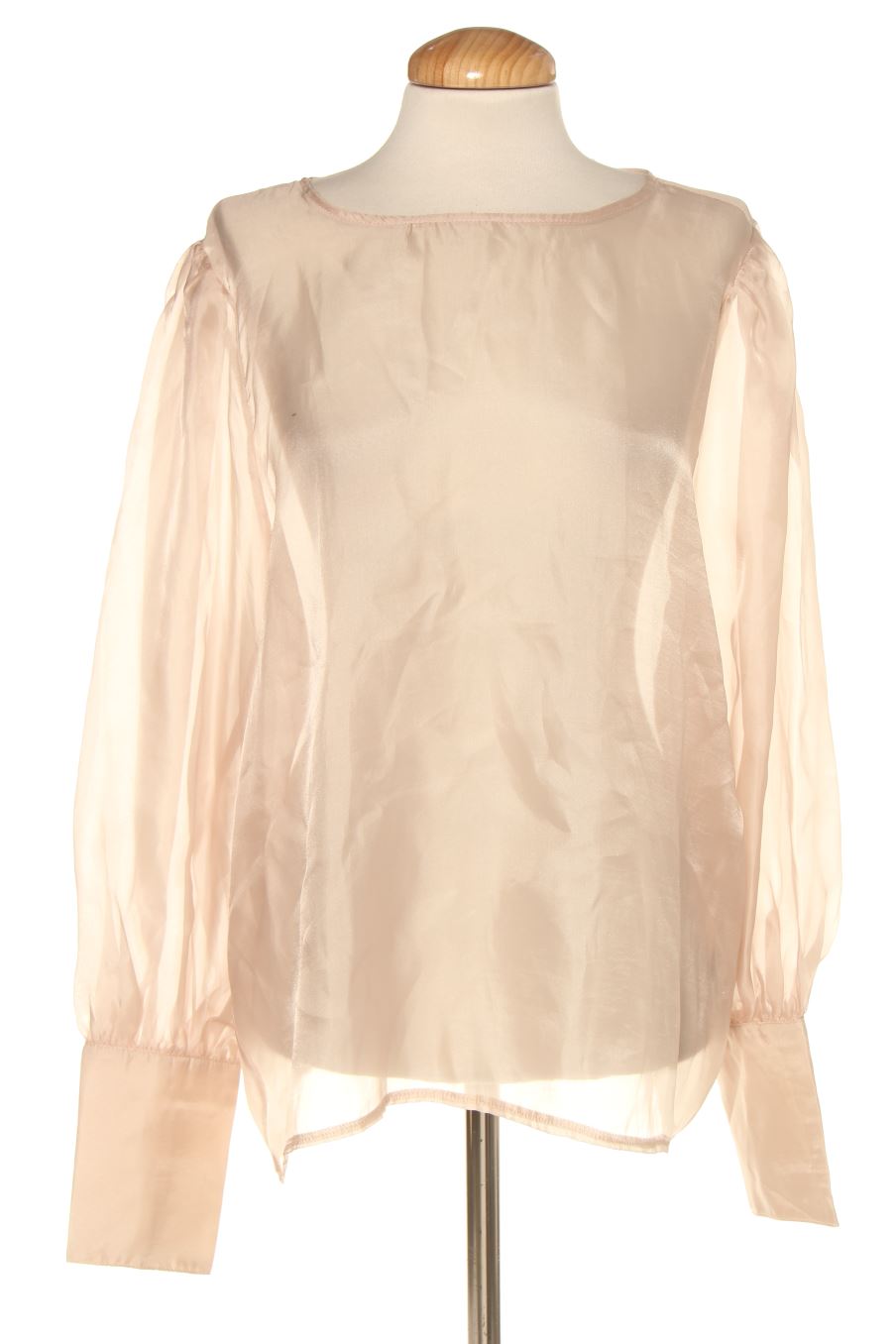 Blouse à manches longues Mulaya de la taille L, de couleur beige