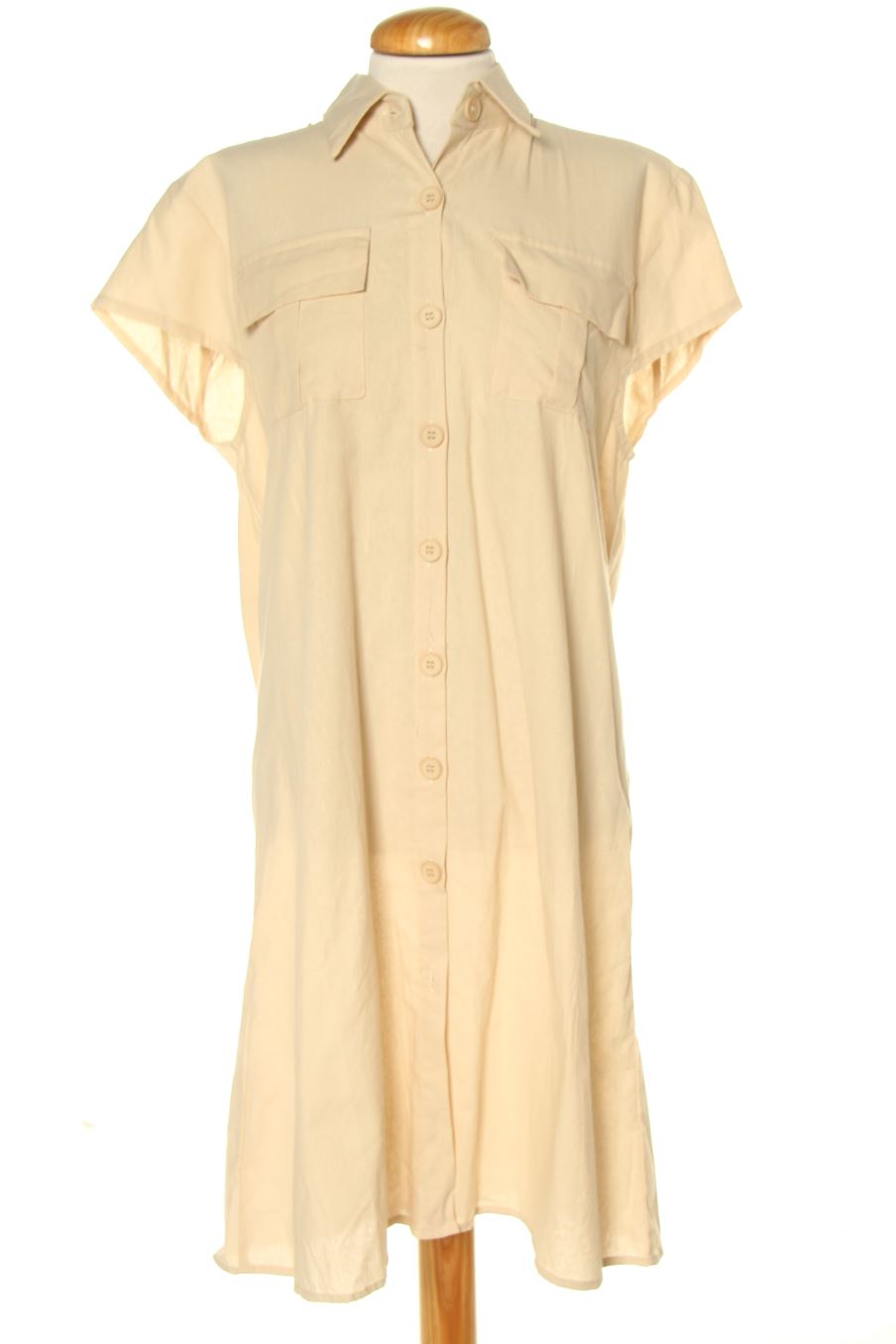 Robe casual Dodo de la taille XL, de couleur beige
