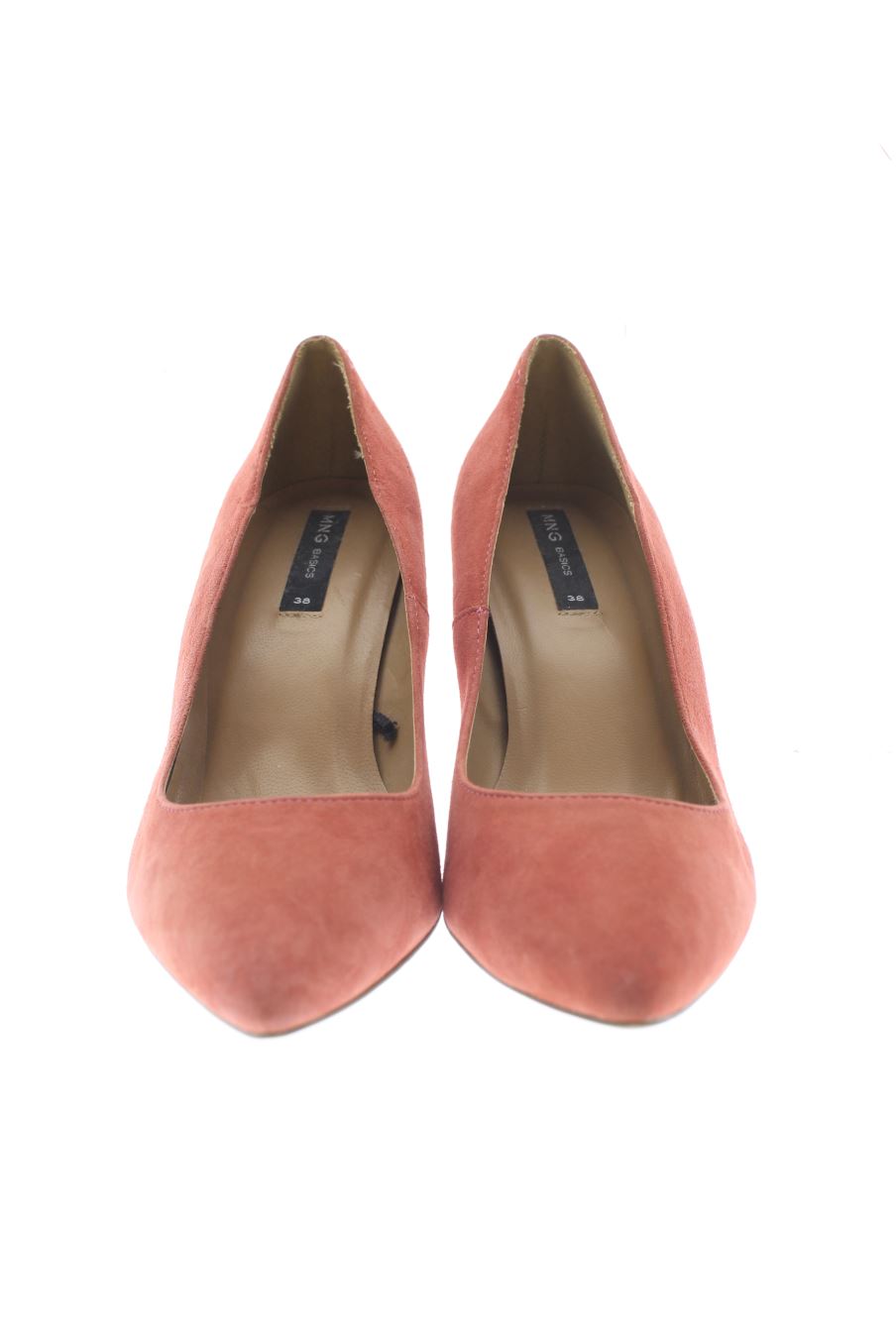 Zapatos de tacon de Mango de la talla 38, de color rosa de