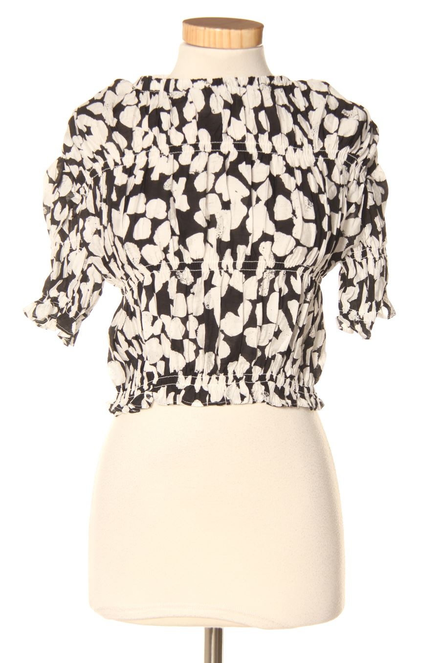 Blusa de manga corta de Mango de la talla XS, de color negro