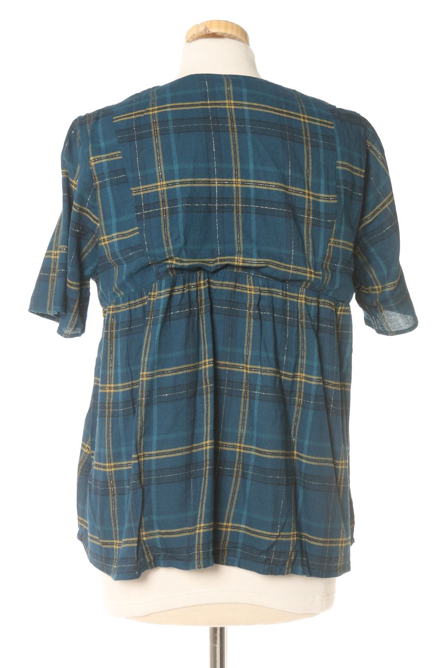 Blouse à manches courtes Caroll de la taille 42, de couleur carreaux