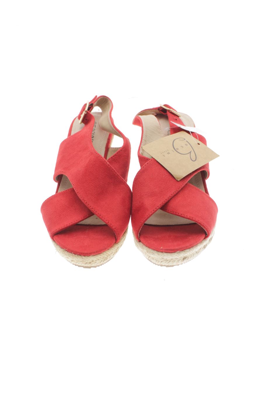 Sandalias tacon de Benini de la talla 37, de color rojo de