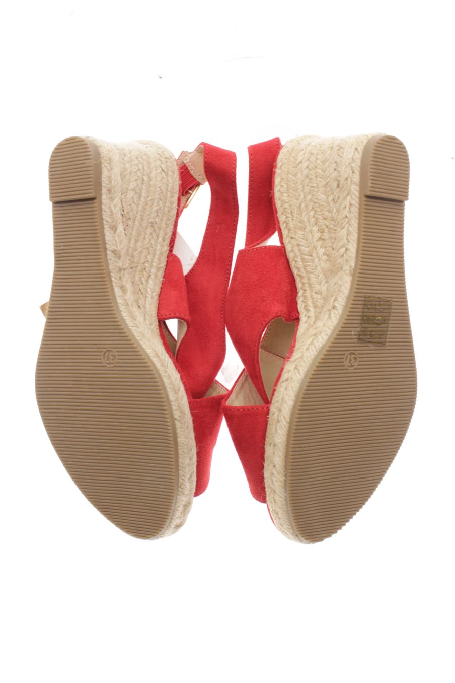 Sandalias tacon de Benini de la talla 37, de color rojo de