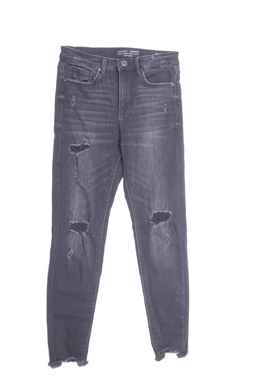 Jeans Stradivarius de la taille 36, de couleur noir de denim