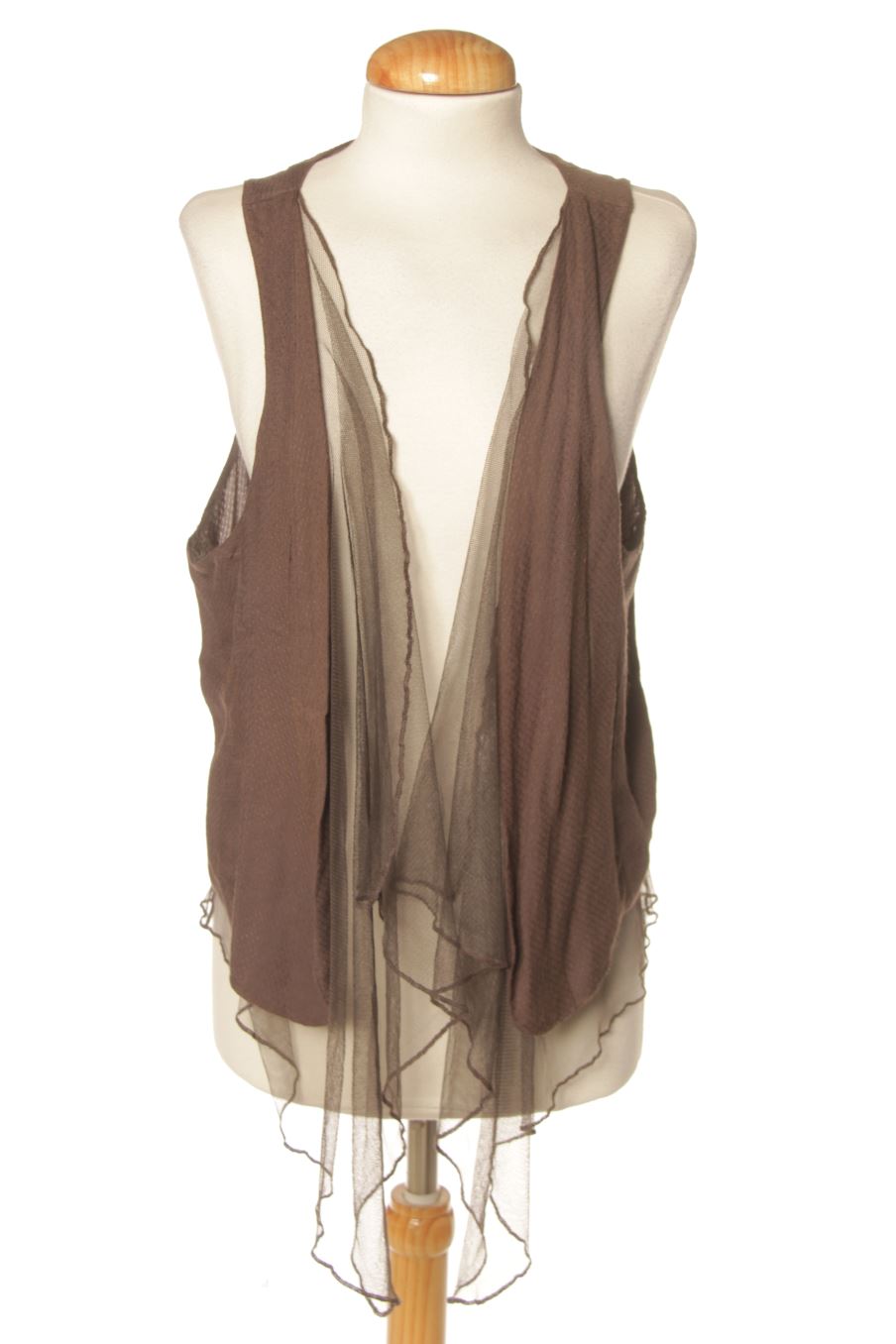 Chaleco de tela de DDP de la talla XL, de color gris