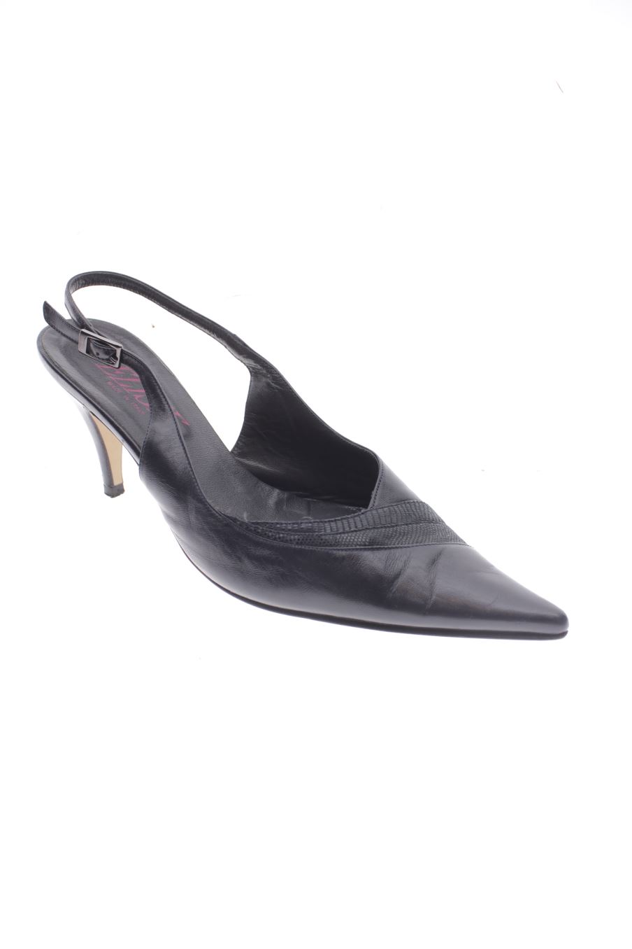 Sandalias tacon de elise de la talla 39, de color negro de
