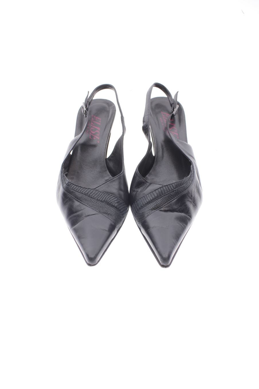 Sandalias tacon de elise de la talla 39, de color negro de