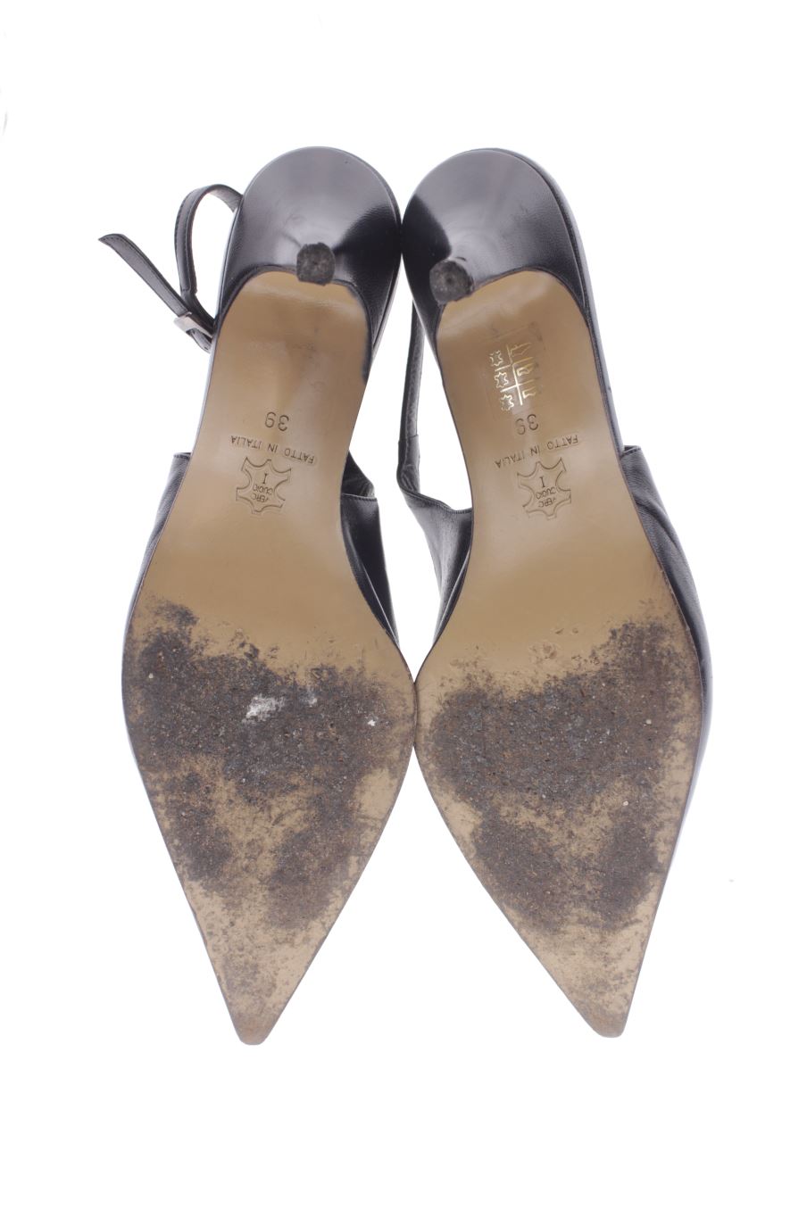 Sandalias tacon de elise de la talla 39, de color negro de
