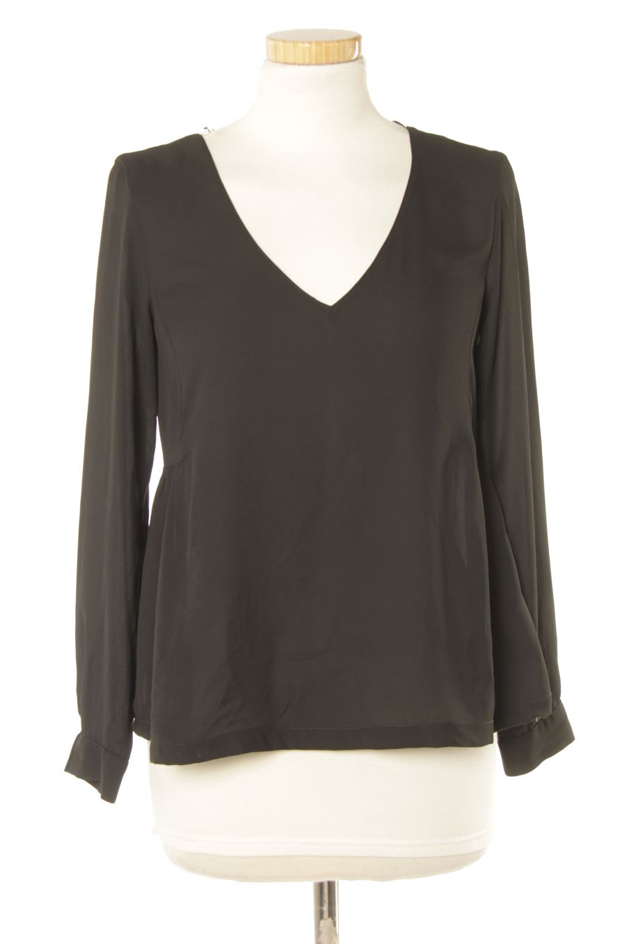 Blouse à manches longues Zara de la taille XS, de couleur noir