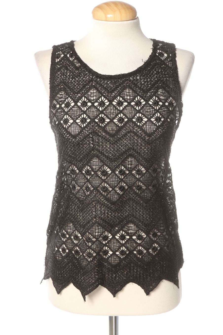 Blusa a maniche corte de Mango de la talla XS, de color nero