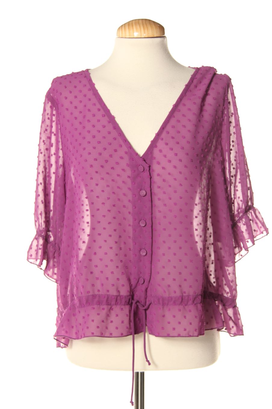 Camisa de bimani de la talla L, de color morado