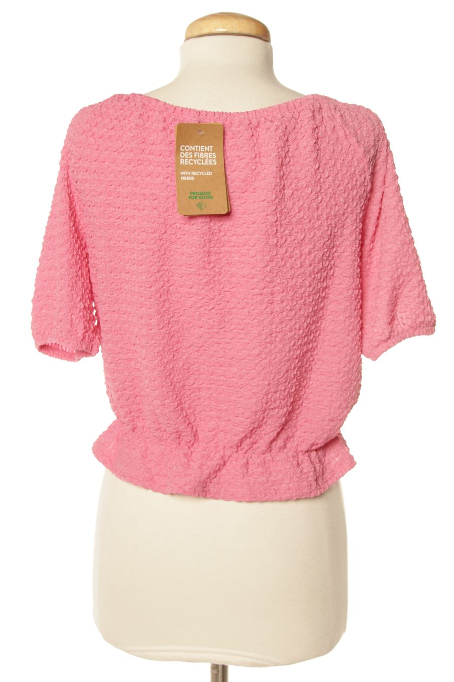 Blouse à manches courtes Promod de la taille M, de couleur rose