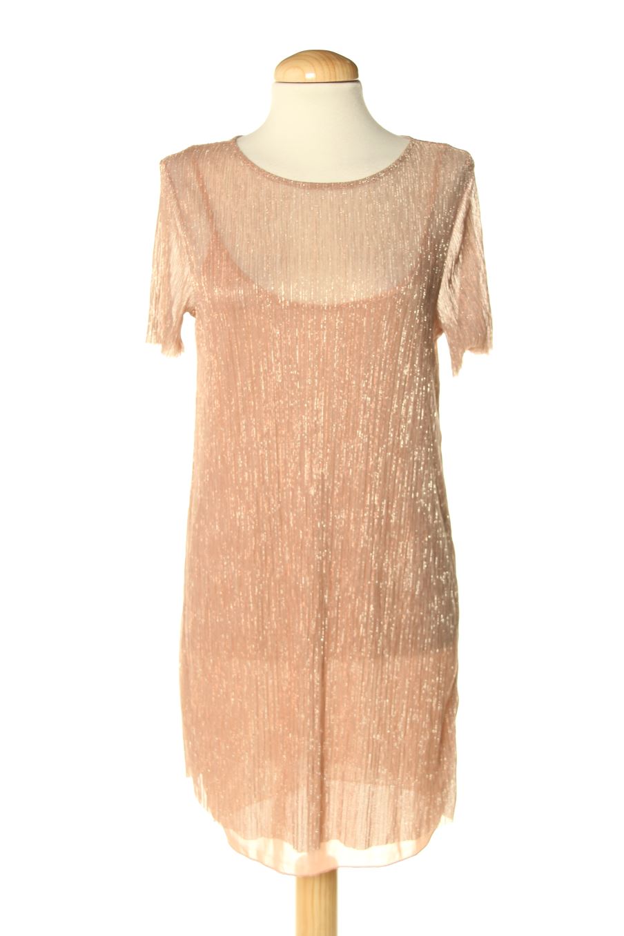 Robe casual Pull & Bear de la taille XS, de couleur rose
