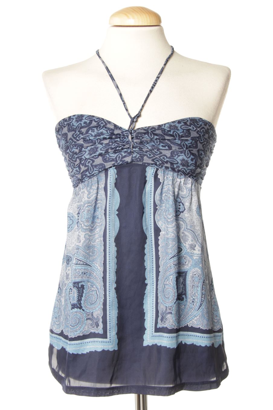 Top Mango de la taille XS, de couleur bleu