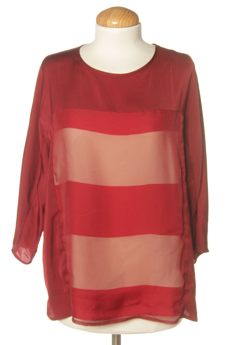 Langärmelige Bluse von Cortefiel Größe M, Farbe Rot, für