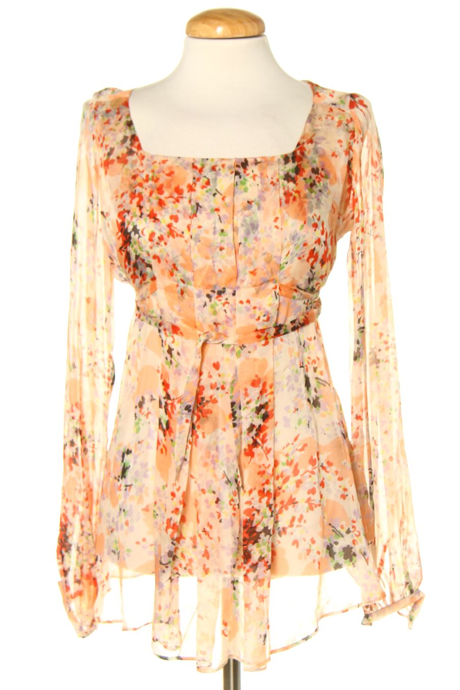 Blouse à manches longues Zara de la taille M, de couleur imprimés de soie