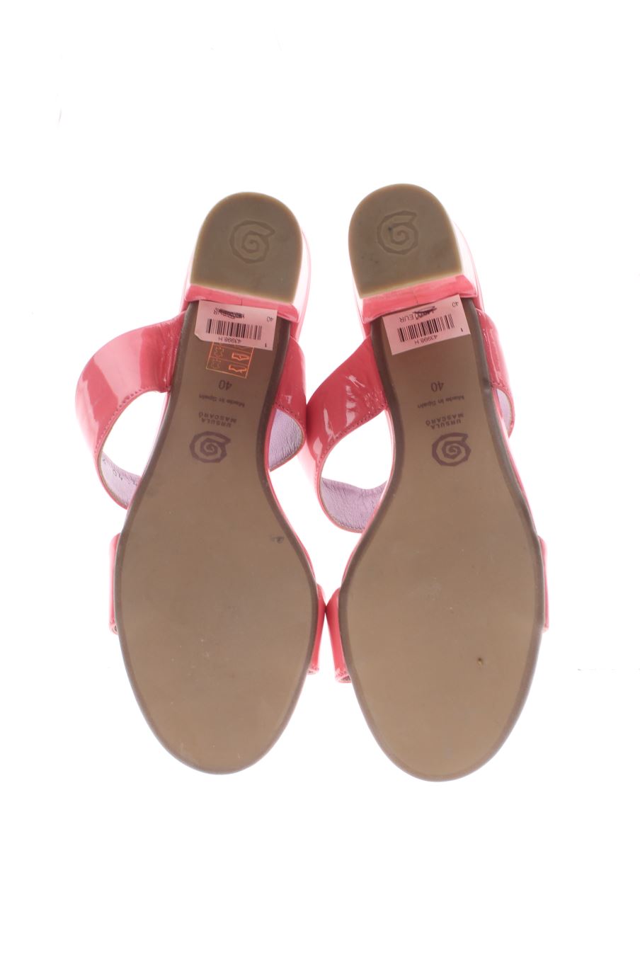 Sandalias tacon de Ursula Mascaro de la talla 40, de color rosa de