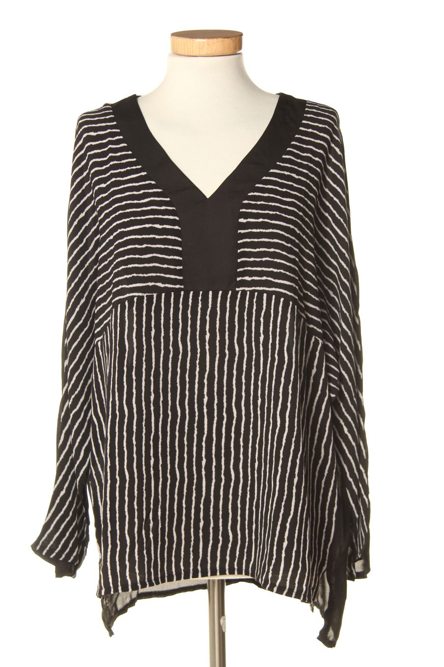 Blouse à manches longues OCTOBER de la taille L, de couleur rayures