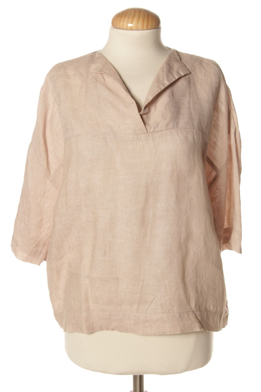 Blouse à manches longues Monoprix de la taille XS, de couleur beige
