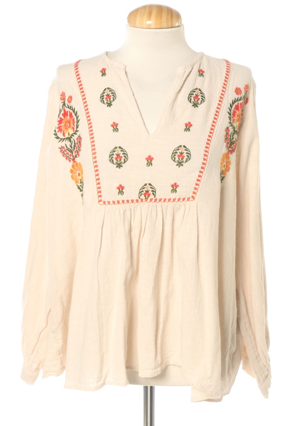 Blouse à manches longues Cortefiel de la taille L, de couleur beige