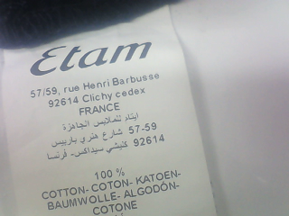Jupe Etam de la taille 40, de couleur bleu marine