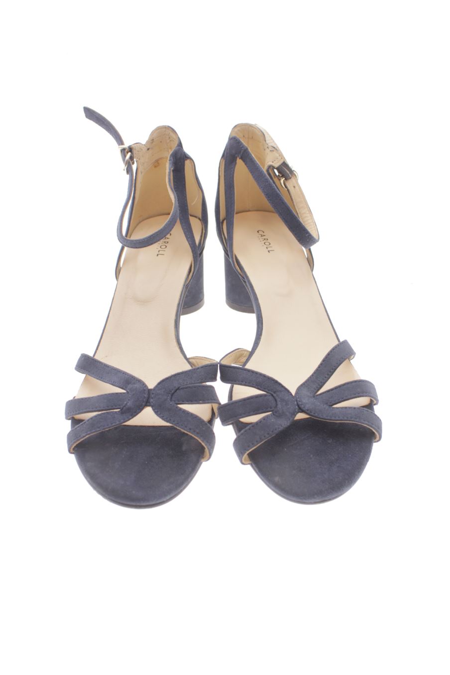 Sandalias tacon de Caroll de la talla 40, de color azul marino de