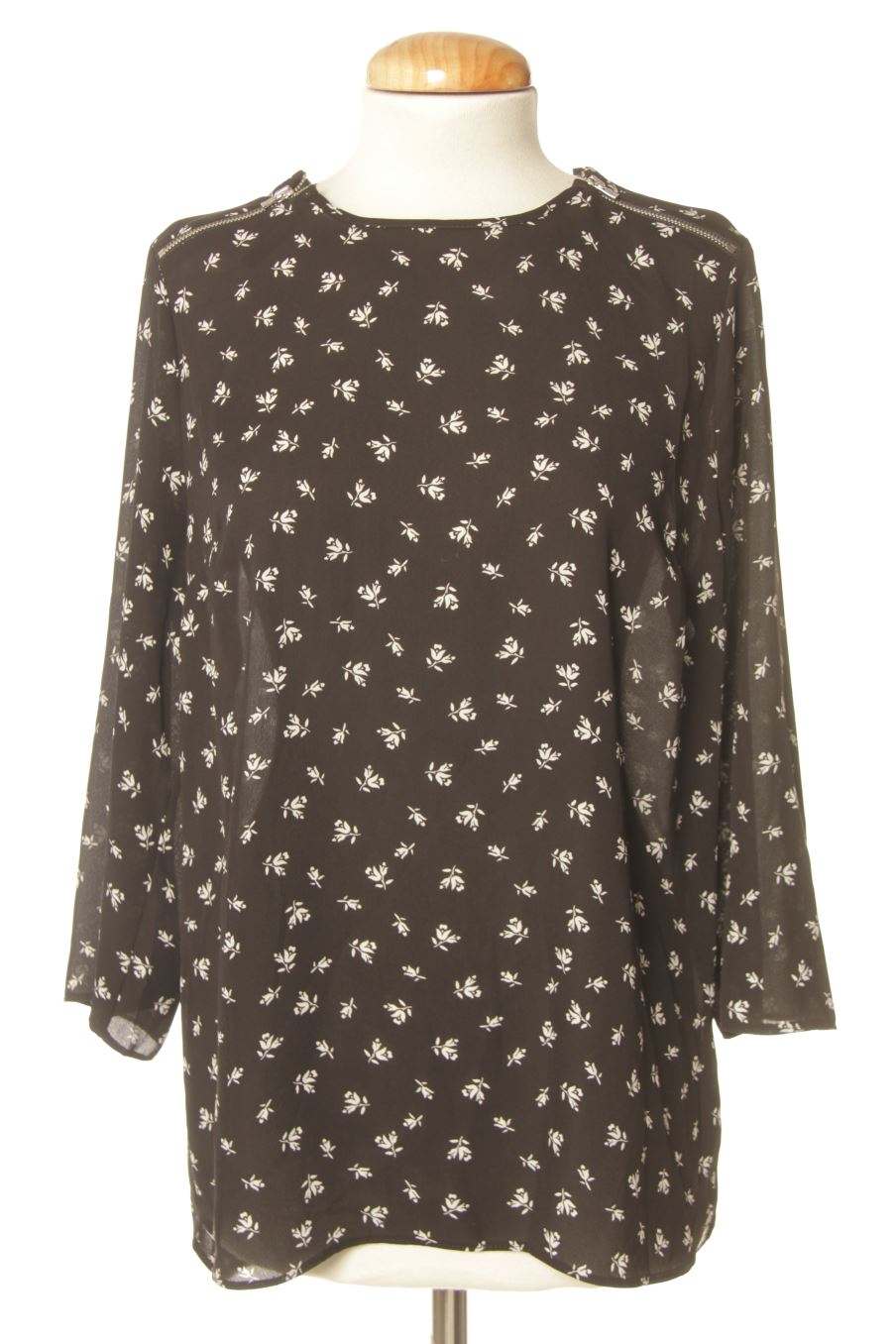 Blusa de manga larga de PERCENTIL de la talla S, de color negro