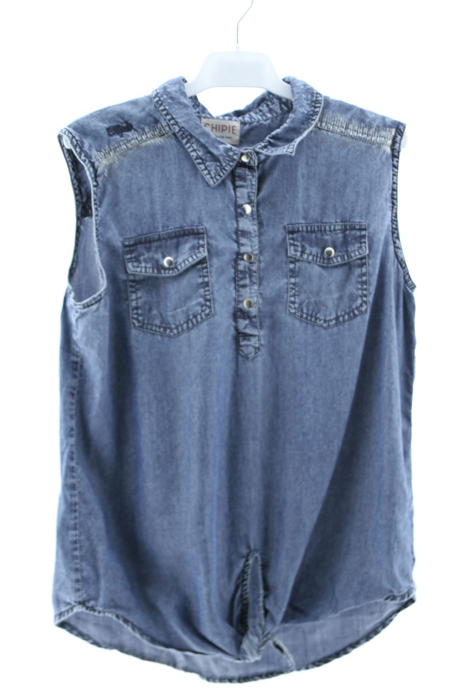 Top Chipie de la taille 14 ans de denim de seconde main