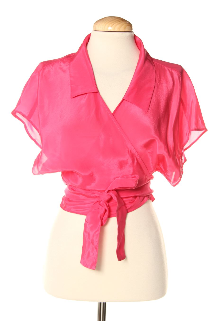 Blouse à manches courtes Zara de la taille L, de couleur rose