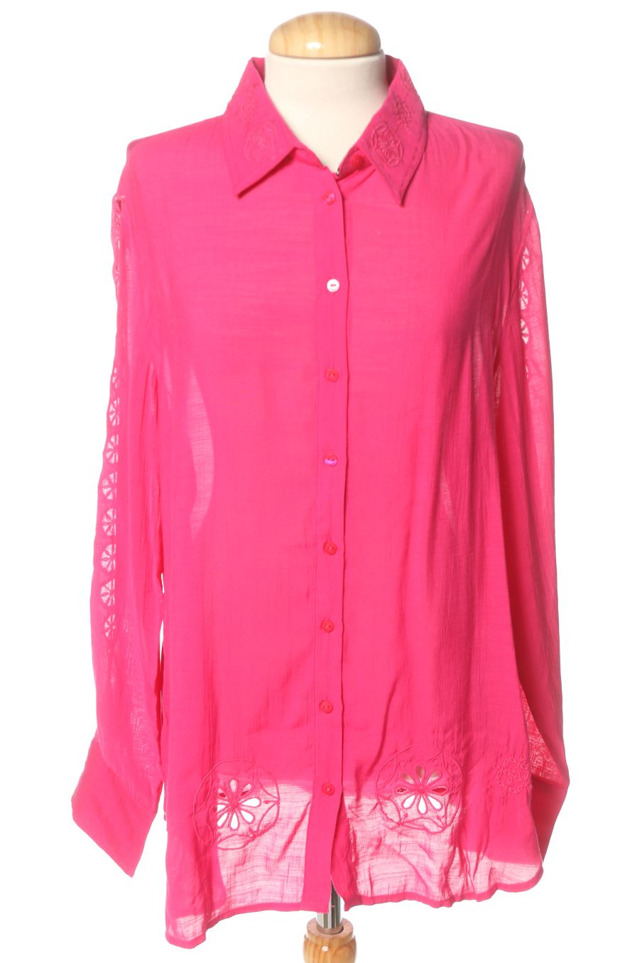 Blouse à manches longues Desigual de la taille XL, de couleur rose