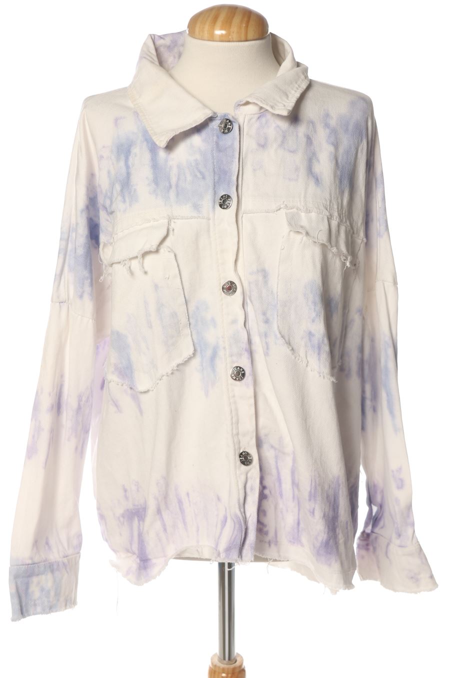 Blouson ANT de la taille L, de couleur pourpre de denim